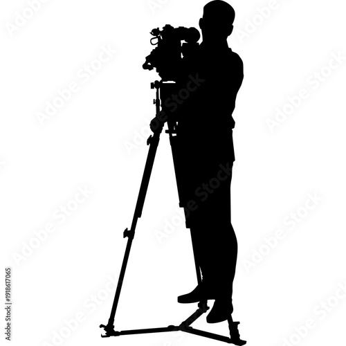 Videographer Silhouette Vector