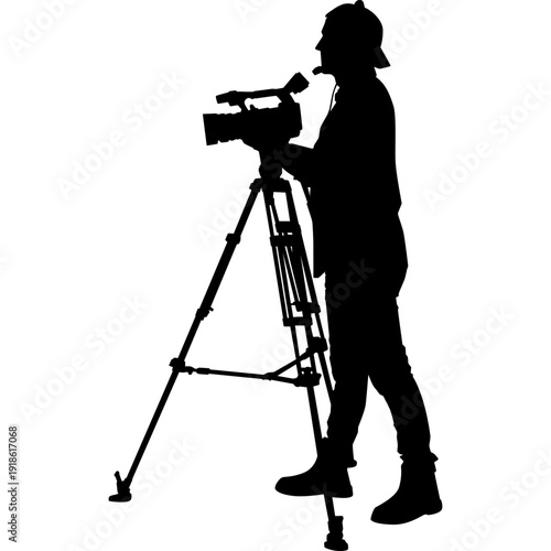 Videographer Silhouette Vector