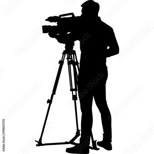 Videographer Silhouette Vector