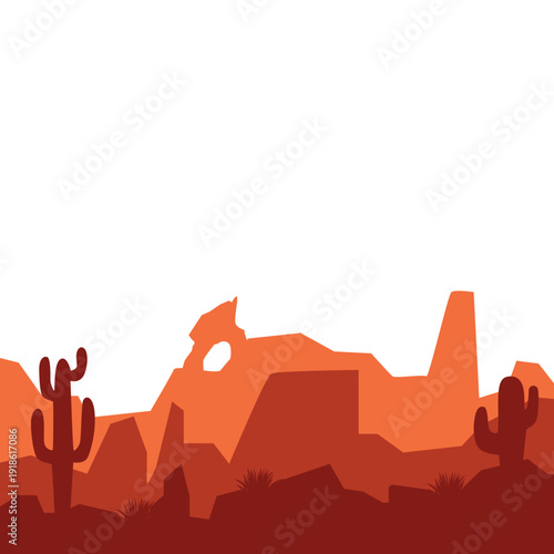 Desert Landscape Silhouette
