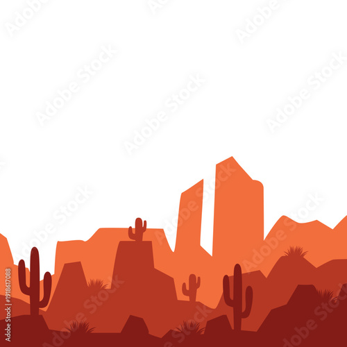 Desert Landscape Silhouette