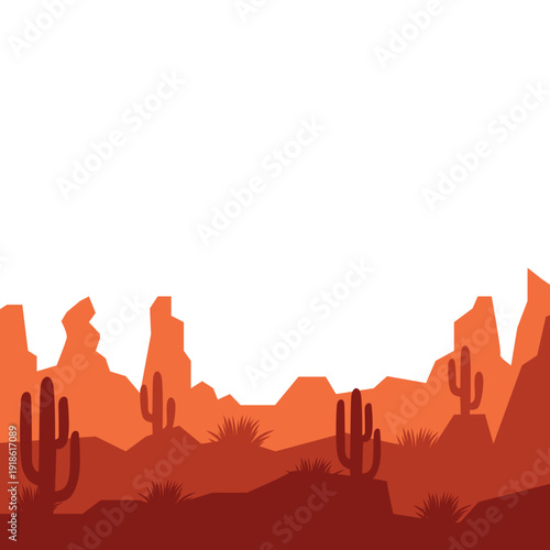 Desert Landscape Silhouette