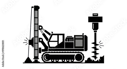 Heavy Duty Drilling Rig Machine for Construction and Mining Operations.