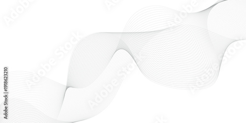 Abstract wave element for design. Digital frequency track equalizer. Stylized line art background. Vector illustration. Wave with lines created using blend tool. Curved wavy line. 