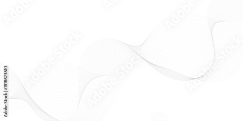 Thin wavy line abstract background. Wavy line horizontal divider outline minimalist background. Abstract black lines wave curve motion on white background. Vector Illustration.