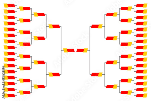 bracket game tournament vector template illustration 32 team