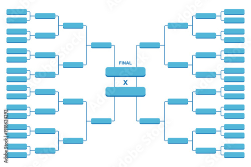 bracket game tournament vector template illustration 32 team