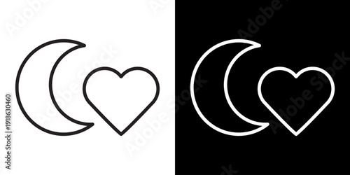 Healthy Sleep White Icon Set Design