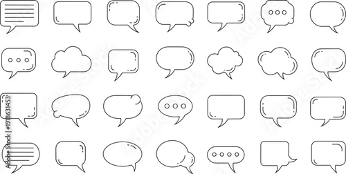Speech Bubbles Collection: A variety of speech bubbles. Use these for your design.