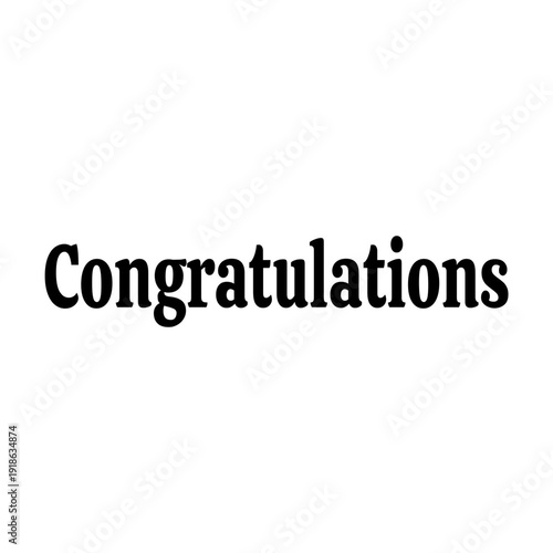 Hand drawn lettering black Congratulations on white background. Modern brush lettering calligraphy poster, Ink illustration.by isolated Card banner design. success stories. Vector illustrator EPS