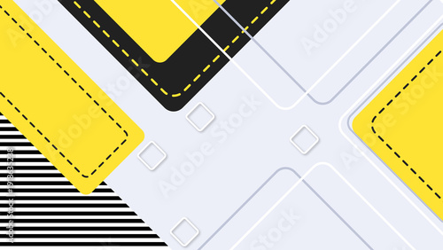 Modern Abstract Geometric Background with Yellow and Black Accents