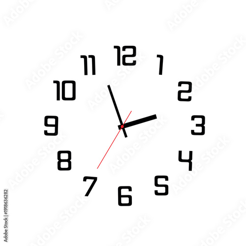 clock on white background