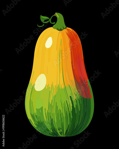 Golden yellow pear fruit for premium organic juice branding and healthy lifestyle eating habits and fresh fruit markets - Vector Illustration