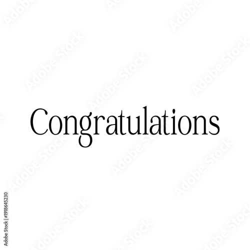 Hand drawn lettering black Congratulations on white background. Modern brush lettering calligraphy poster, Ink illustration.by isolated Card banner design. success stories. Vector illustrator EPS