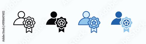 Expert Icon Sheet Multiple Style Collection Isolated Vector