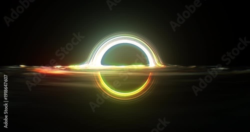 Space background: A powerful black hole pulling light and matter in the cosmos.