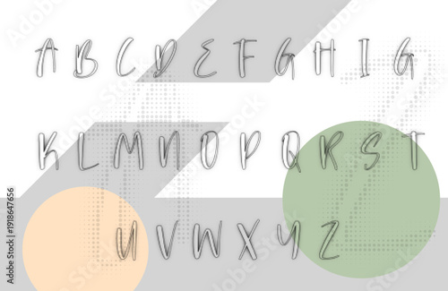 Alphabet halftone font type, text in vector style. Retro font elements set. Letter - typography transparent, grunge dot. Graphic design for creative headline, title, poster background