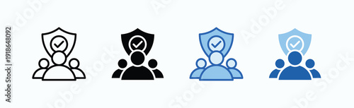 Security Icon Sheet Multiple Style Collection Isolated Vector