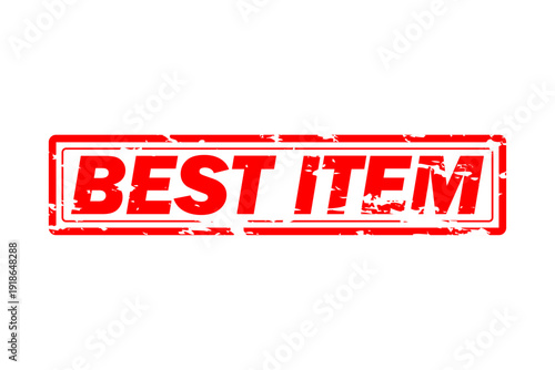 BEST ITEM - Red Rubber Stamp with text BEST ITEM
