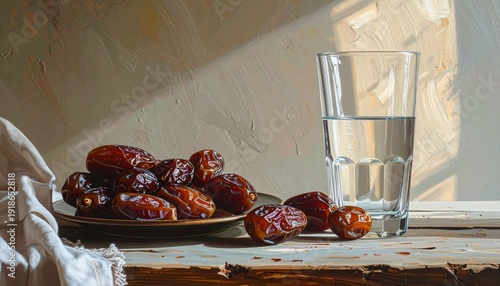 Wallpaper Mural Dates and Water - A Simple Still Life for Ramadan. Torontodigital.ca
