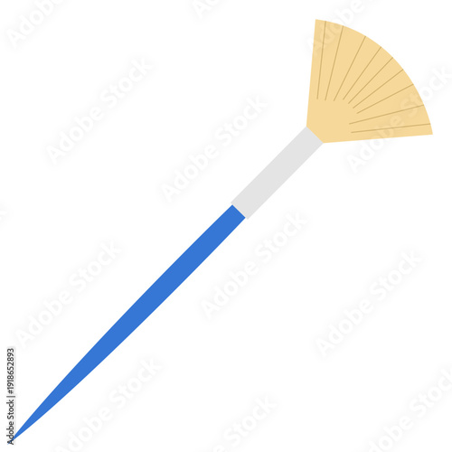Blue paint brush