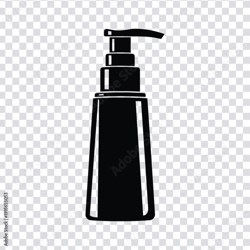 Black dispenser bottle with pump