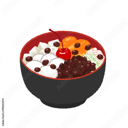 あんみつのイラスト