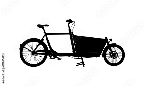 Modern Cargo Bike Vector Illustration