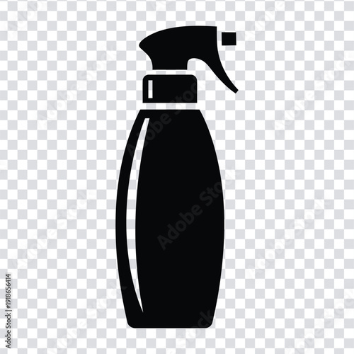 Black silhouette of a spray bottle