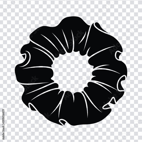 Black hair tie scrunchie