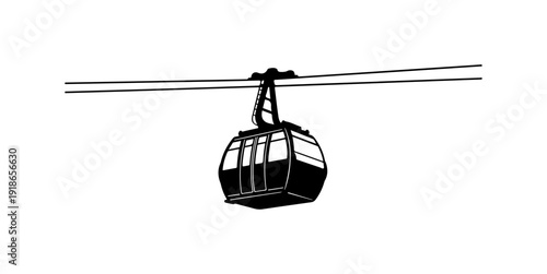 Modern Cable Car Vector Illustration