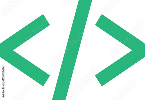 Modern code symbol for programming and development