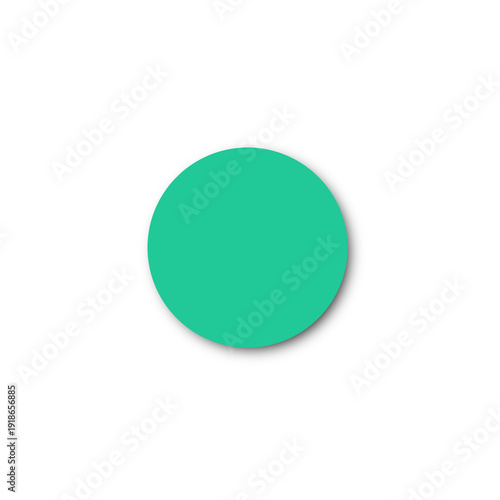 Quadro su tela Teal Circle Icon