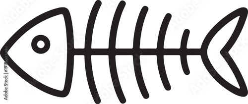 Fish bone Silhouette Fishbone Icon, Fish Skeleton