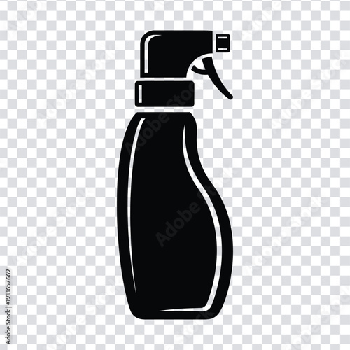Black silhouette of a spray bottle