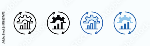 Continuity Icon Sheet Multiple Style Collection Isolated Vector