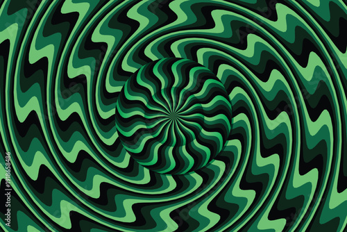 Green psychedelic spiral pattern