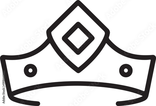 Crown continuous one line drawing and minimalist style isolate outline vector illustration, one line Art icon drawing vector