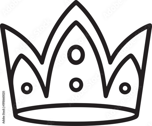 Crown continuous one line drawing and minimalist style isolate outline vector illustration, one line Art icon drawing vector