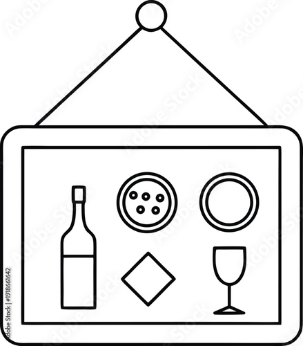 vintage 19th century seder illustration frame line art vector illustration on transparent background