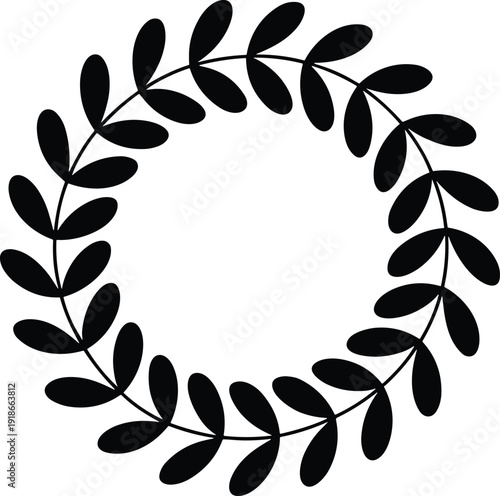Elegant laurel wreath design element for awards and celebrations