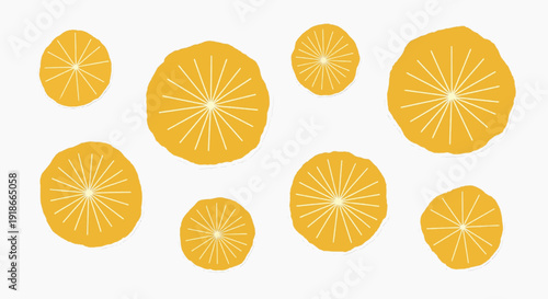 Set paper orange group vector with white background