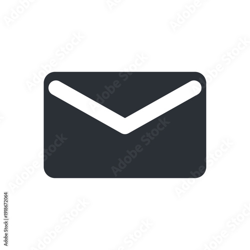 封筒のアイコン メールを表すシンプルなメッセージマーク
