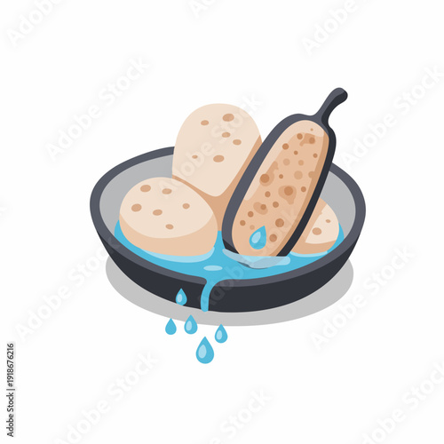 Cartoonish Detailed Rasgulla Gulab Jamun Indian Dessert Sweet Food Illustration