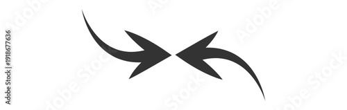 Set of Hand drawn vector arrows doodle on white background.