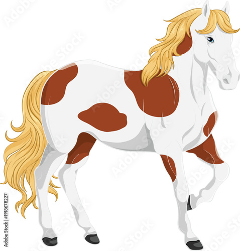 Cute animal famr horse