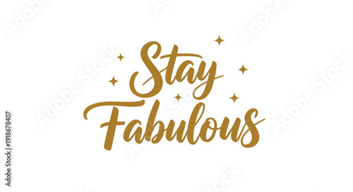 Elegant Gold Script with Sparkles and Motivational Quote