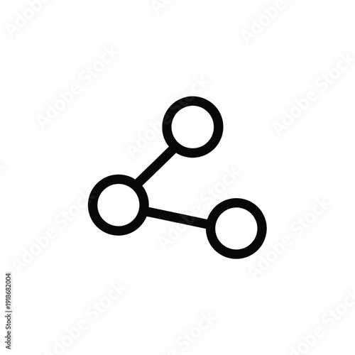 A simple, minimalist icon representing connection and sharing, ideal for digital platforms and user interfaces