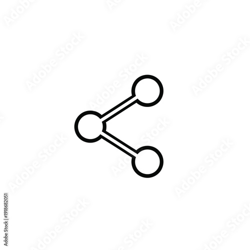 Symbol of connection and sharing, illustrating the concept of linking or distribution for data or information transfer, representing a network node or node link