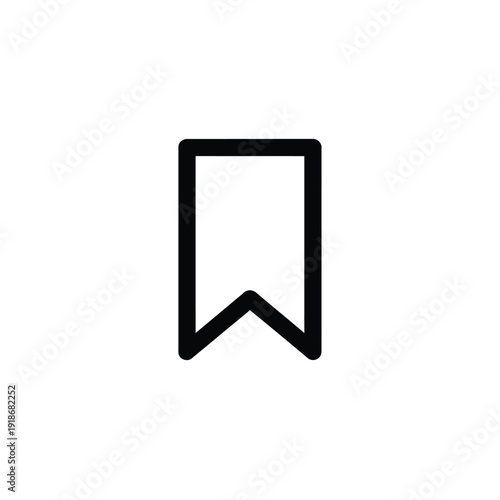 Bookmark icon representing a saved item, typically used for marking web pages or content for later reference